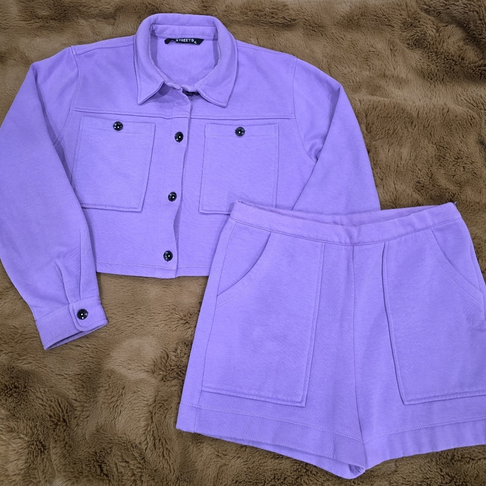 Chic Lilac Women's ( L) Shorts (XL) Jacket Set